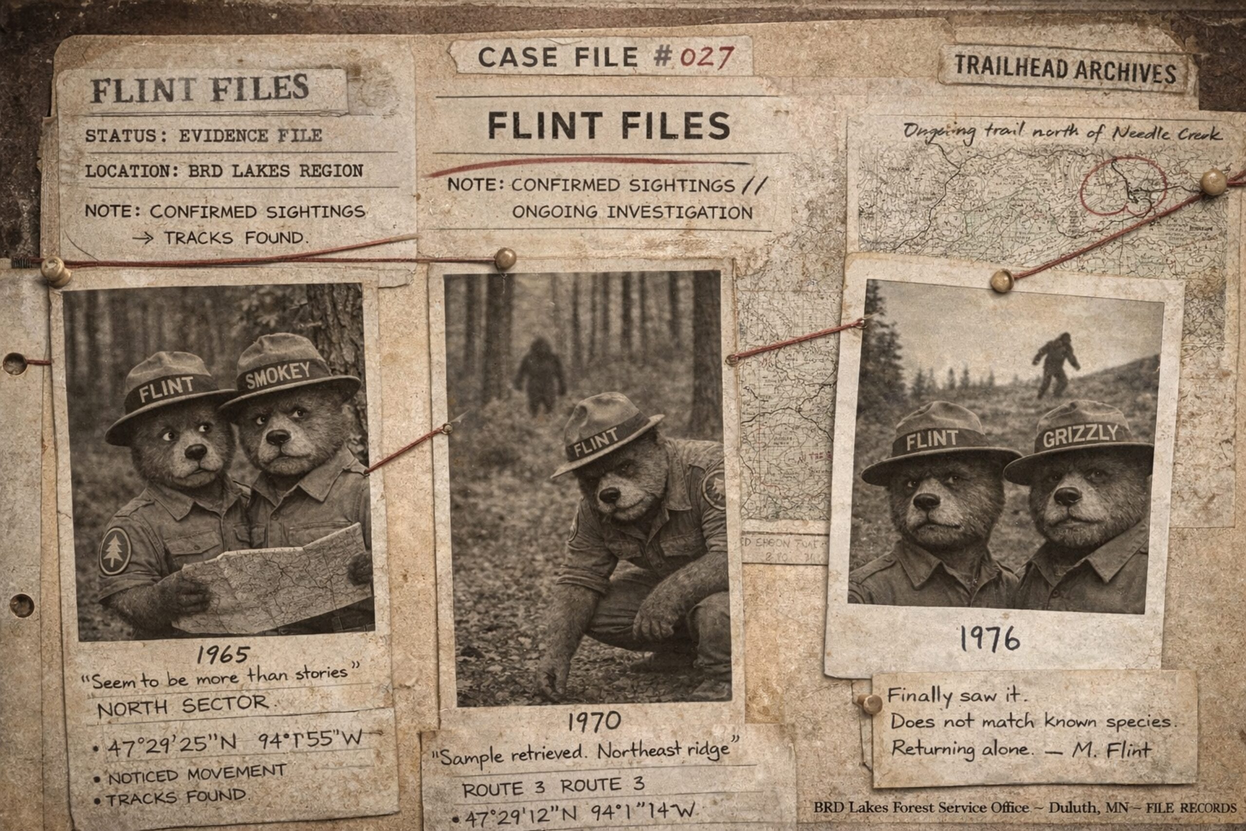 Expanded Trailhead case file featuring Ranger Flint and Smokey